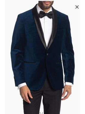 Men’s Navy Velvet Sport Coat